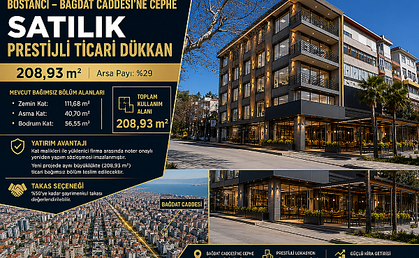  BOSTANCI – BAĞDAT CADDESİ'NE CEPHE SATILIK DÜKKAN