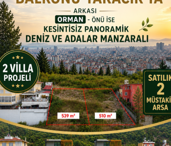 YAKACIK‘TA 2 VİLLA PROJELİ 2 MÜSTAKİL ARSA 