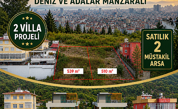 YAKACIK‘TA DENİZ MANZARALI 2 VİLLA PROJELİ 2 MÜSTAKİL ARSA